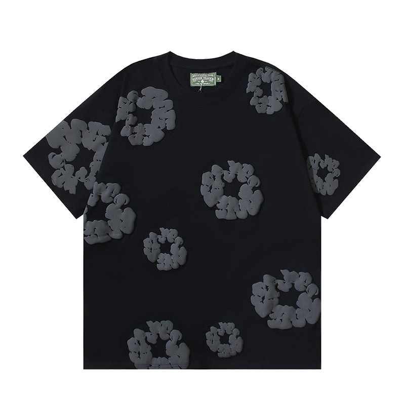 Denim Tears Cotton Wreath Graphic T-Shirt Black Grey