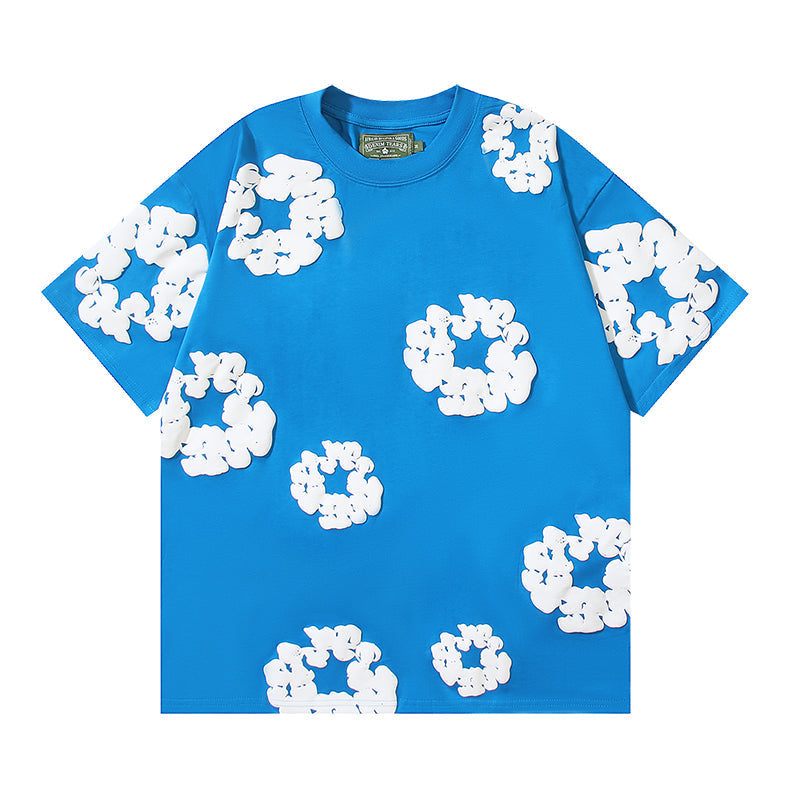 Denim Tears Cotton Wreath Graphic T-Shirt Blue