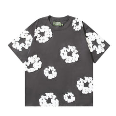 Denim Tears Cotton Wreath Graphic T-Shirt Grey