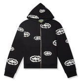 Corteiz x Denim Tears Cotton Wreath Black Zip-up Hoodie
