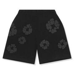 Denim Tears The Cotton Wreath Black Monochrome Shorts