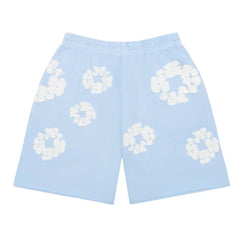 Denim Tears The Cotton Wreath Sweat Shorts Powder Blue
