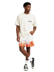 Eric Emanuel EE Basic Core Burning Flames Short Off White Red