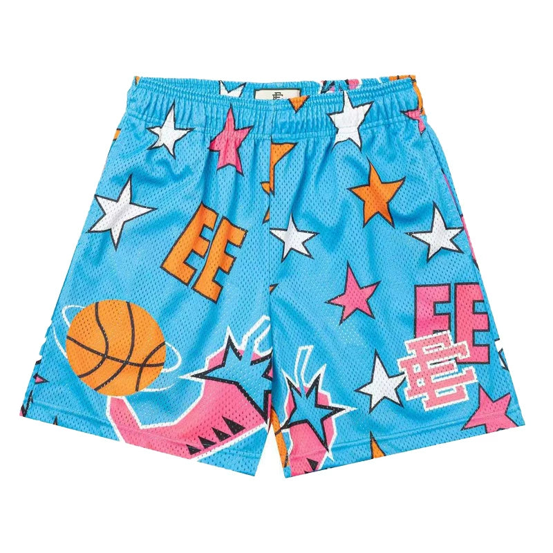 Eric Emanuel EE Basketball Print Short Blue/Multi