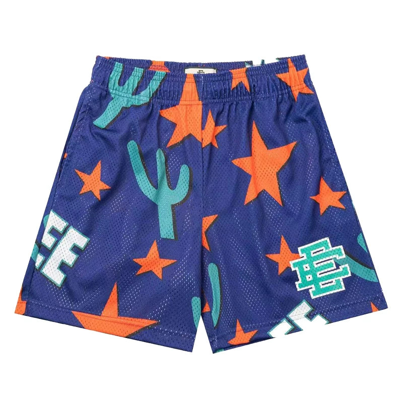 Eric Emanuel EE Star Print Short Blue/Orange