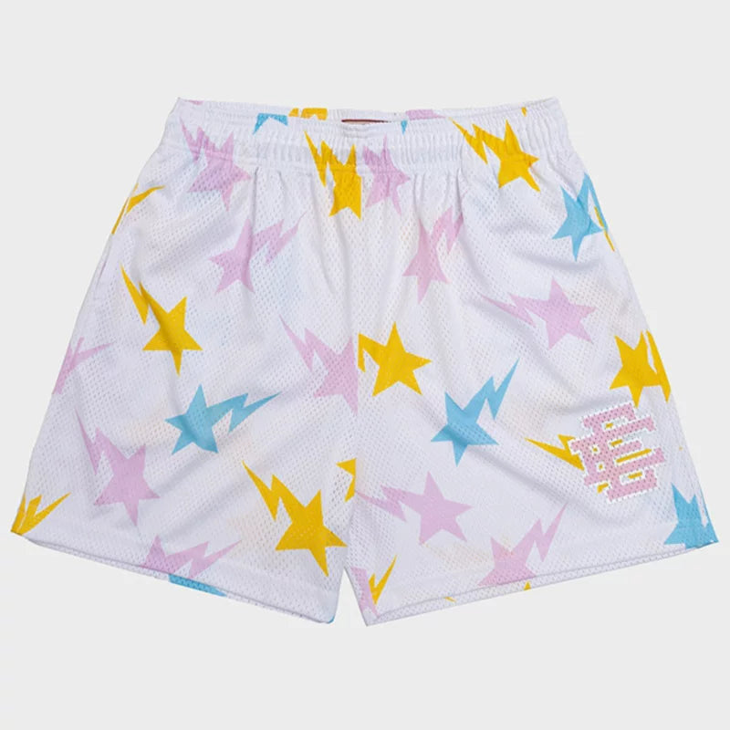 Eric Emanuel EE Star Short White/Pink Yellow Blue