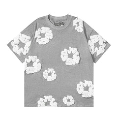 Denim Tears Cotton Wreath Graphic T-Shirt Grey