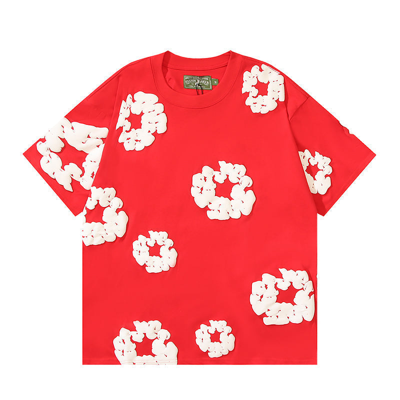 Denim Tears Cotton Wreath Graphic T-Shirt Red