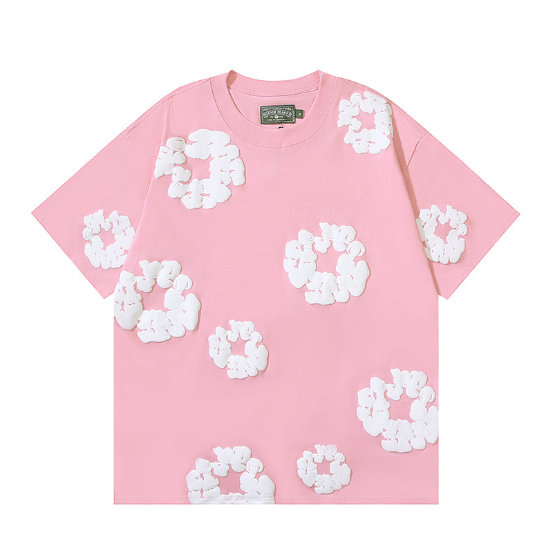 Denim Tears Cotton Wreath Graphic T-Shirt Pink