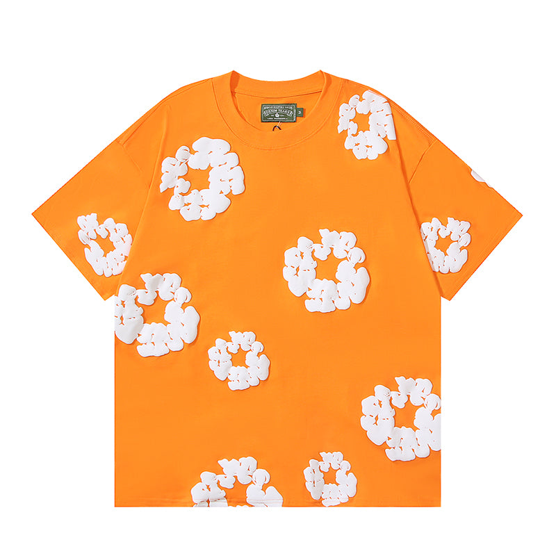 Denim Tears Cotton Wreath Graphic T-Shirt Orange