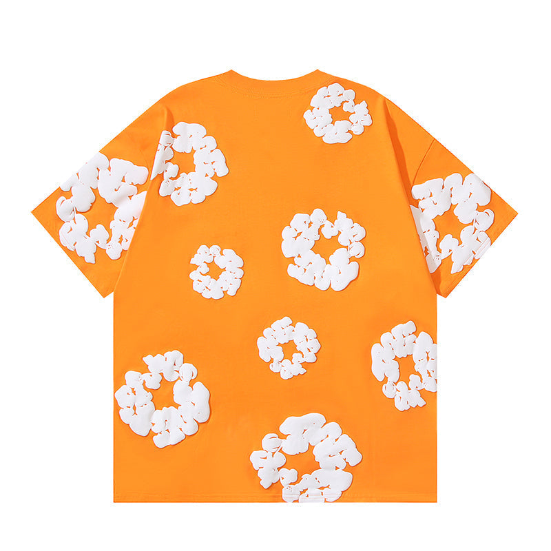 Denim Tears Cotton Wreath Graphic T-Shirt Orange
