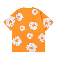 Denim Tears Cotton Wreath Graphic T-Shirt Orange