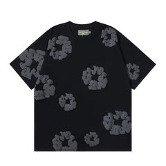 Denim Tears Cotton Wreath Graphic T-Shirt Black Grey