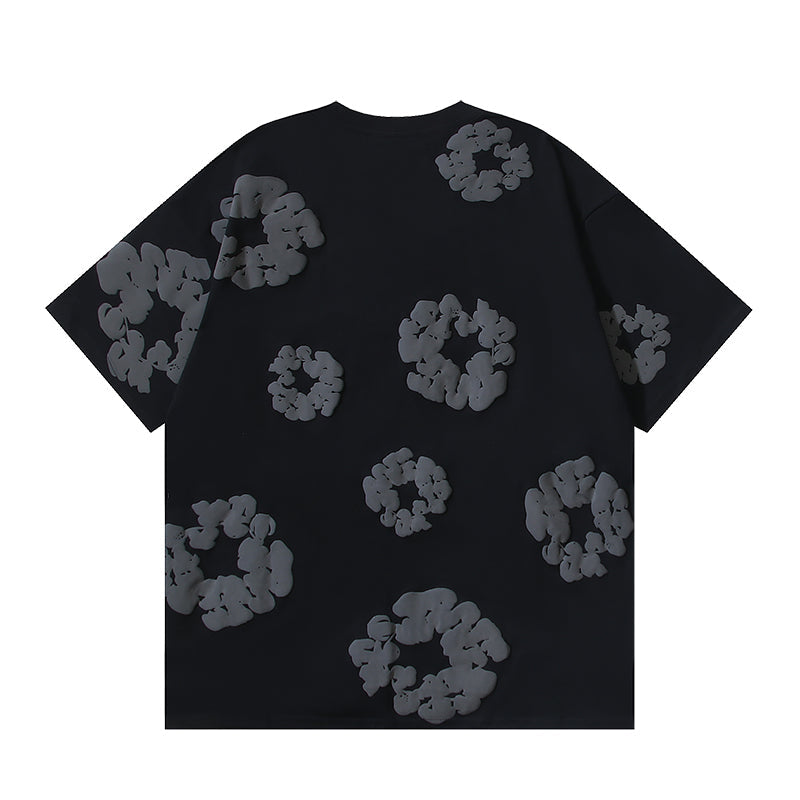 Denim Tears Cotton Wreath Graphic T-Shirt Black Grey