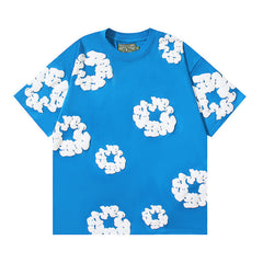 Denim Tears Cotton Wreath Graphic T-Shirt Blue