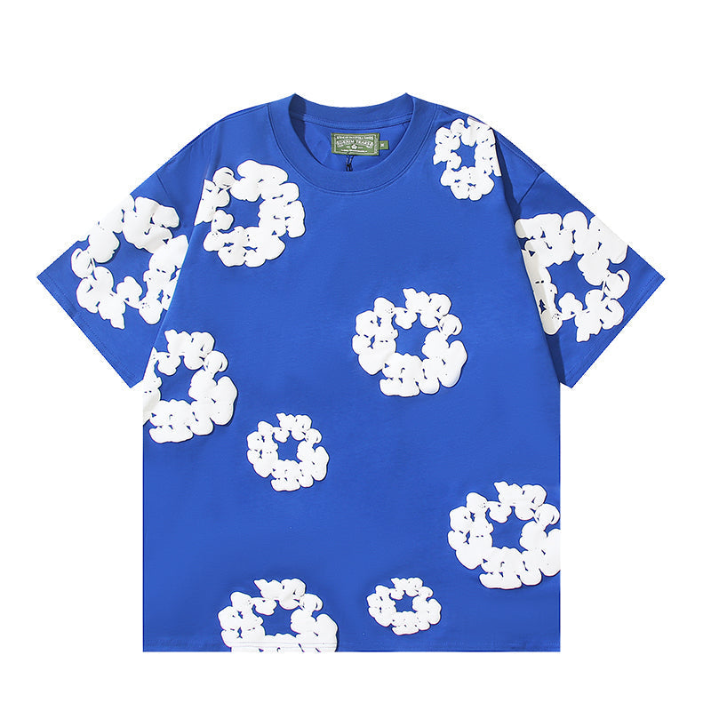 Denim Tears Cotton Wreath Graphic T-Shirt Blue