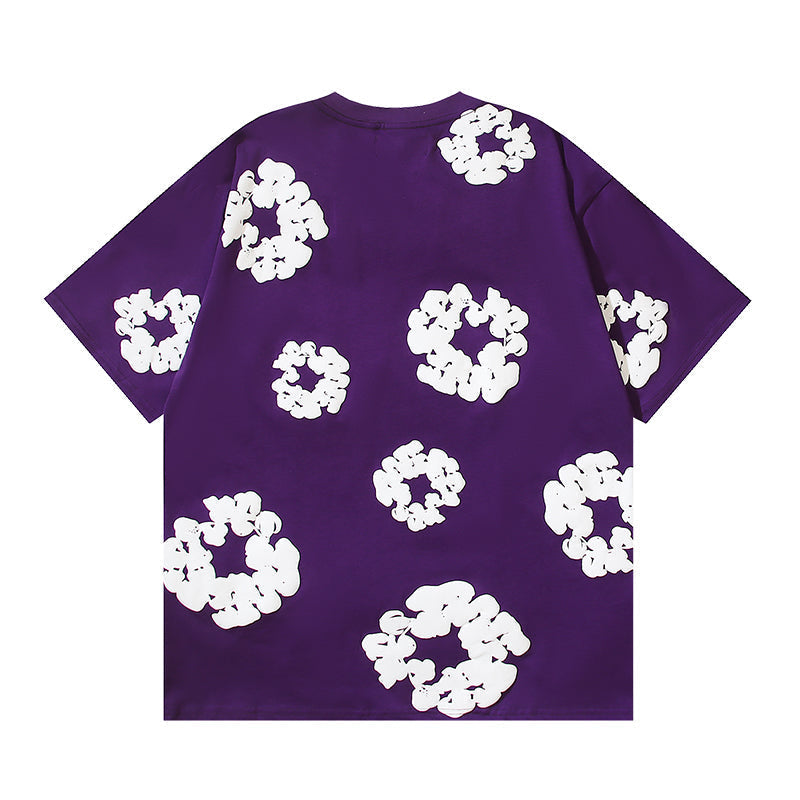 Denim Tears Cotton Wreath Graphic T-Shirt Purple