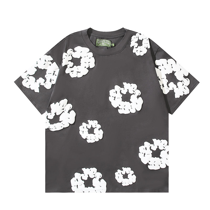 Denim Tears Cotton Wreath Graphic T-Shirt Grey