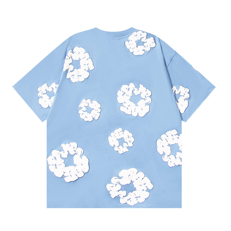 Denim Tears Cotton Wreath Graphic T-Shirt Blue