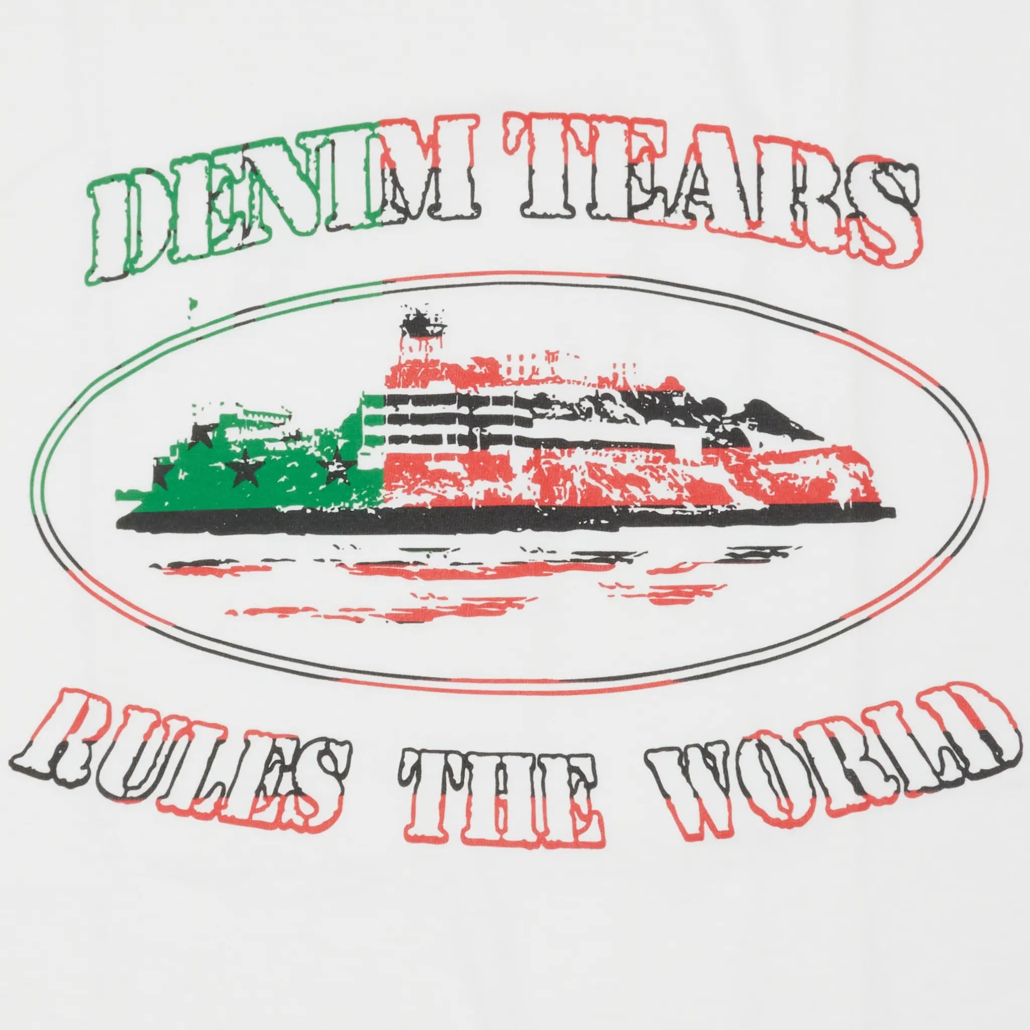 Corteiz x Denim Cortears OG Alcatraz White T Shirt