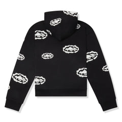 Corteiz x Denim Tears Cotton Wreath Black Zip-up Hoodie
