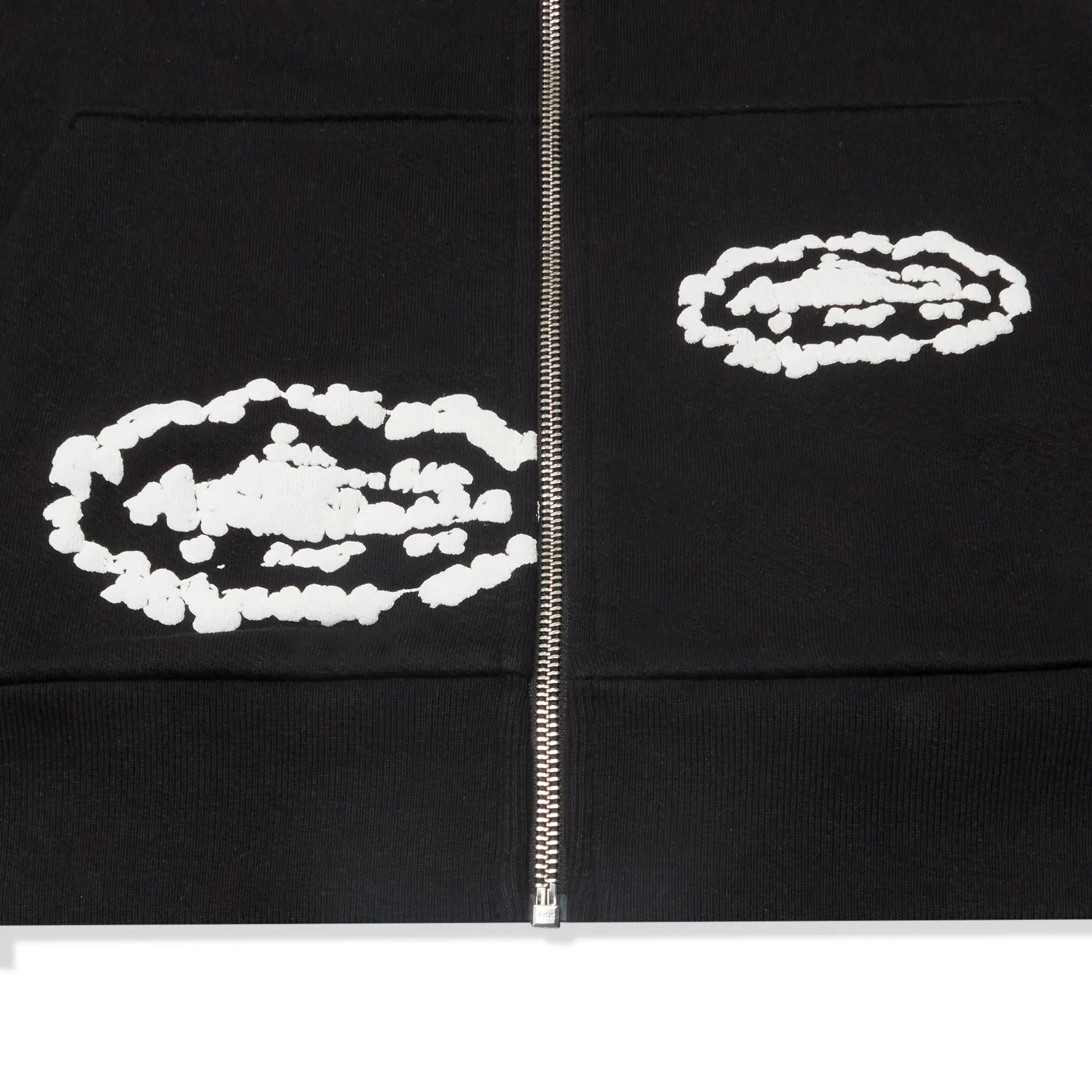 Corteiz x Denim Tears Cotton Wreath Black Zip-up Hoodie