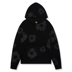 Denim Tears Cotton Wreath Black Monochrome Hoodie