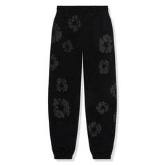 Denim Tears Cotton Wreath Black Monochrome Sweatpants