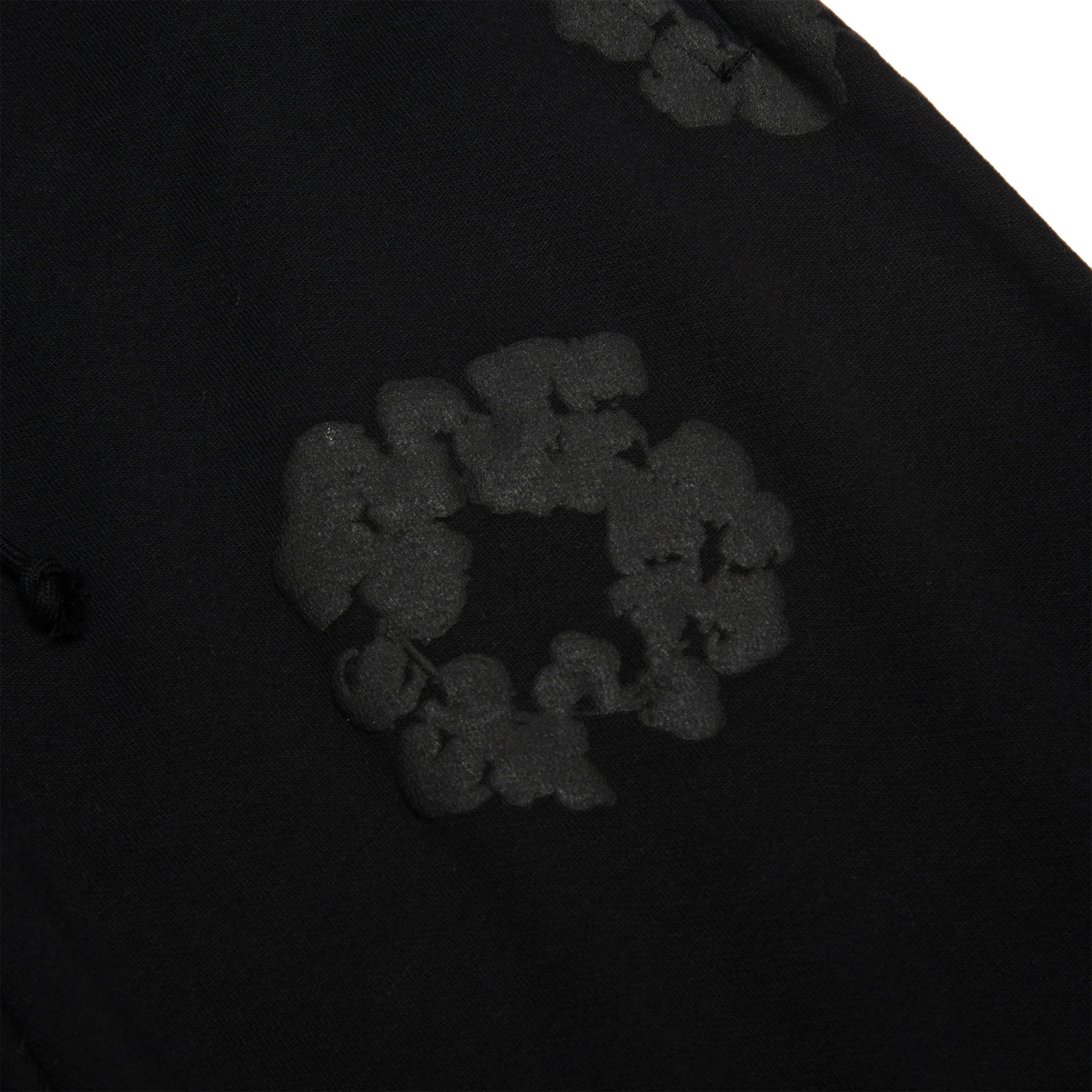 Denim Tears Cotton Wreath Black Monochrome Sweatpants