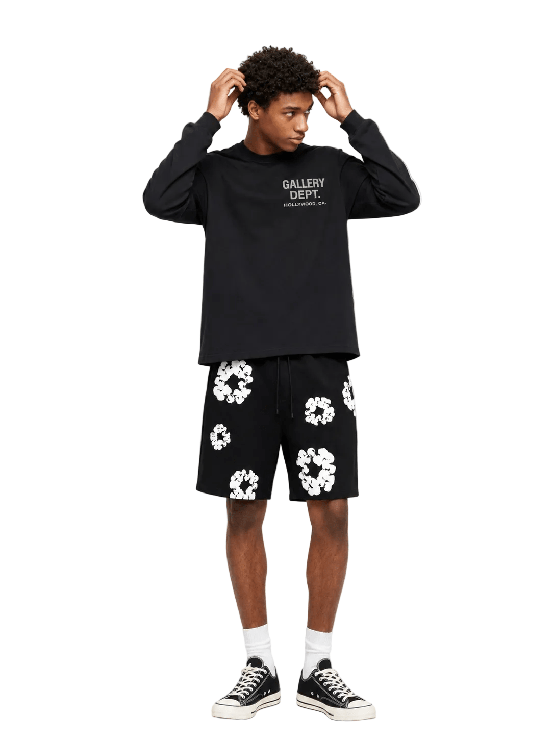 Denim Tears The Cotton Wreath Shorts Black
