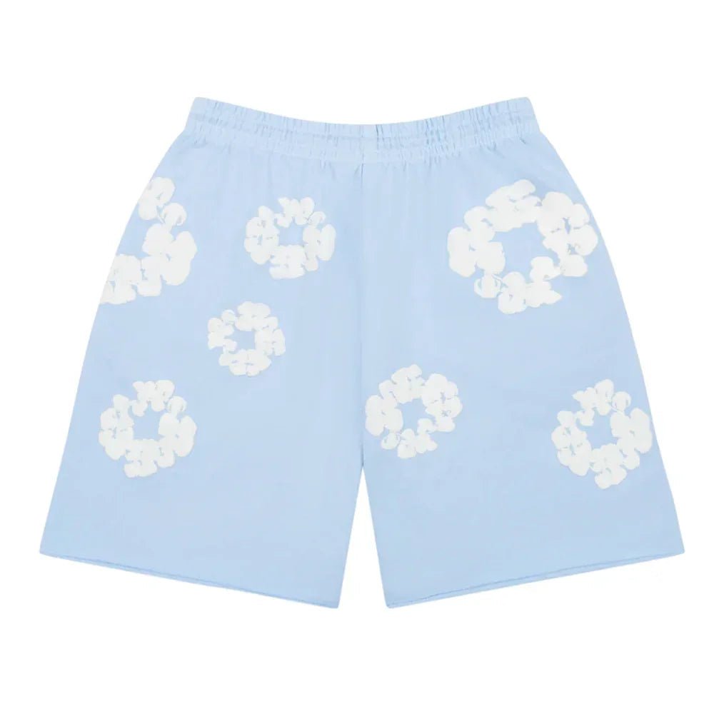 Denim Tears The Cotton Wreath Sweat Shorts Powder Blue