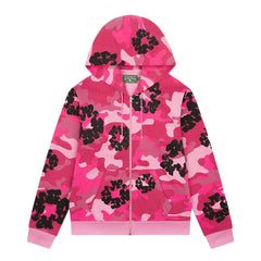 Denim Tears Wreath Zip Sweatshirt 'Pink Camo'