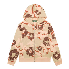 Denim Tears Wreath Zip Sweatshirt 'Tan Camo'