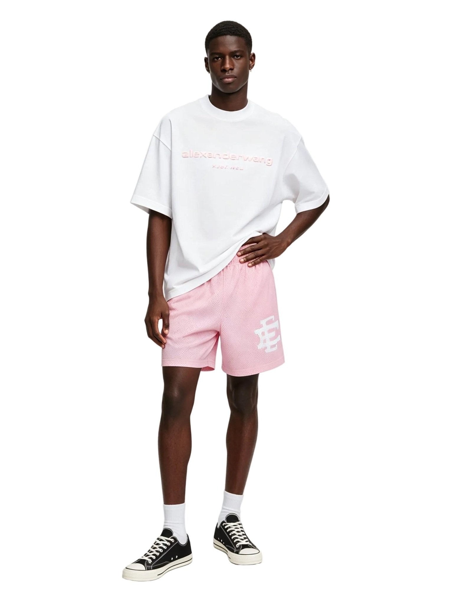 Eric Emanuel EE Akimbo Tyrrell Winston Short  Rose Quartz White