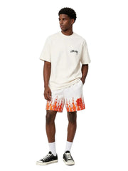 Eric Emanuel EE Basic Core Burning Flames Short Off White Red