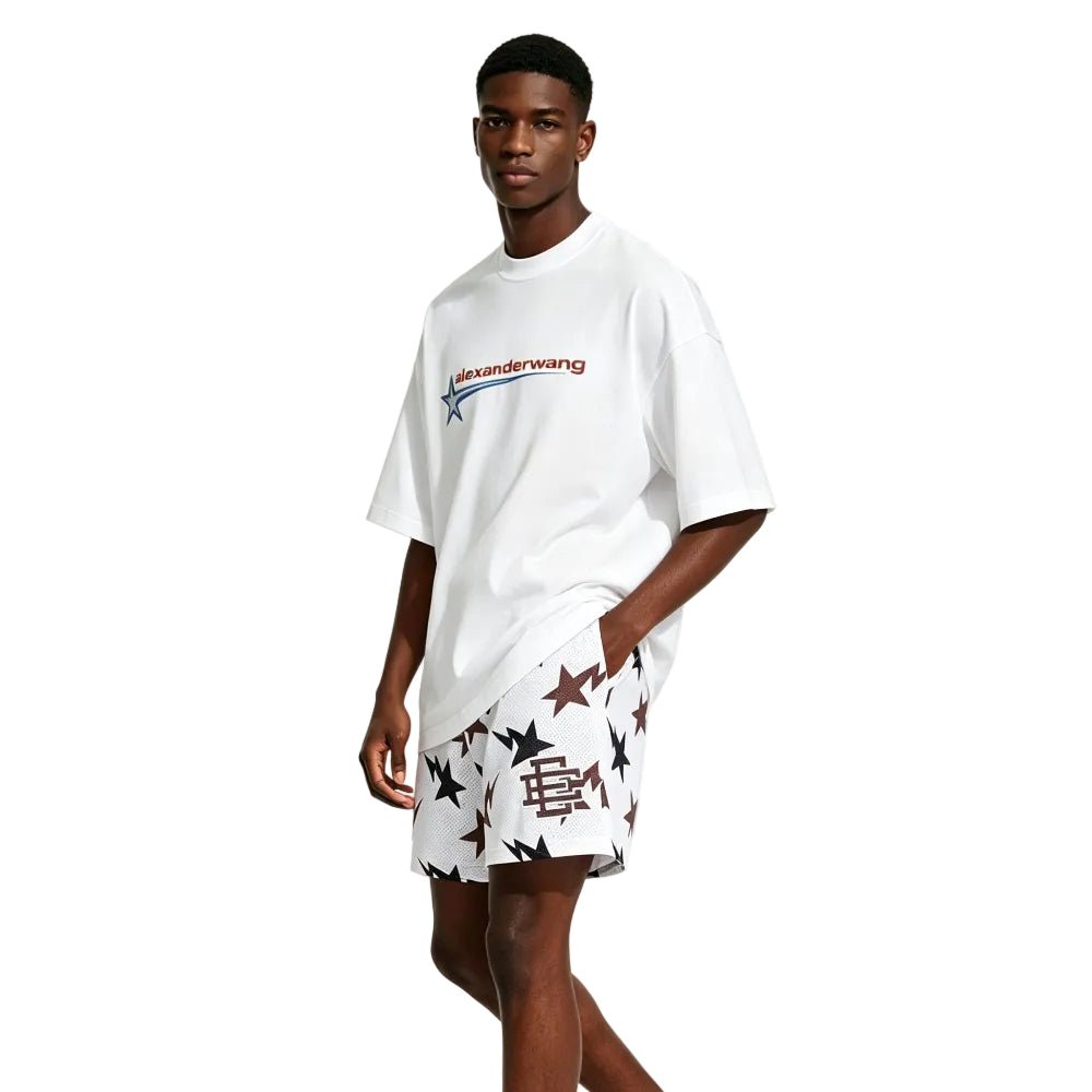 Eric Emanuel x BAPE EE Basic Core Short Cream Brown Navy
