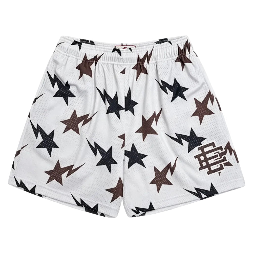 Eric Emanuel x BAPE EE Basic Core Short Cream Brown Navy