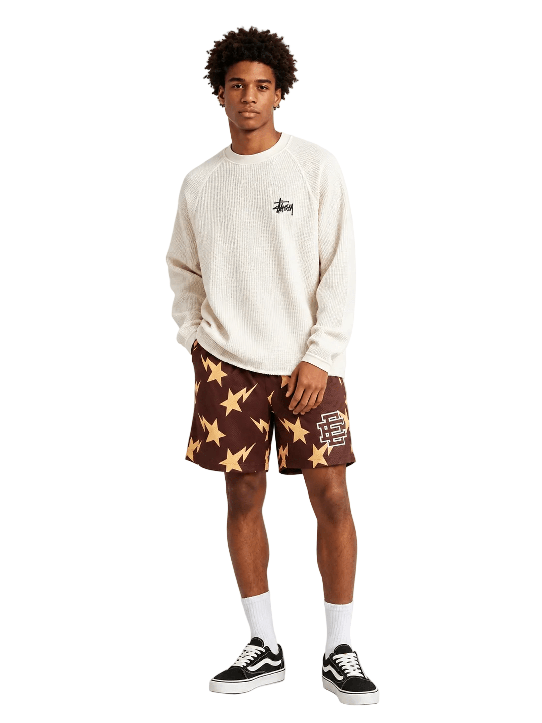 Eric Emanuel x BAPE Miami Basic Core Short Brown Yellow