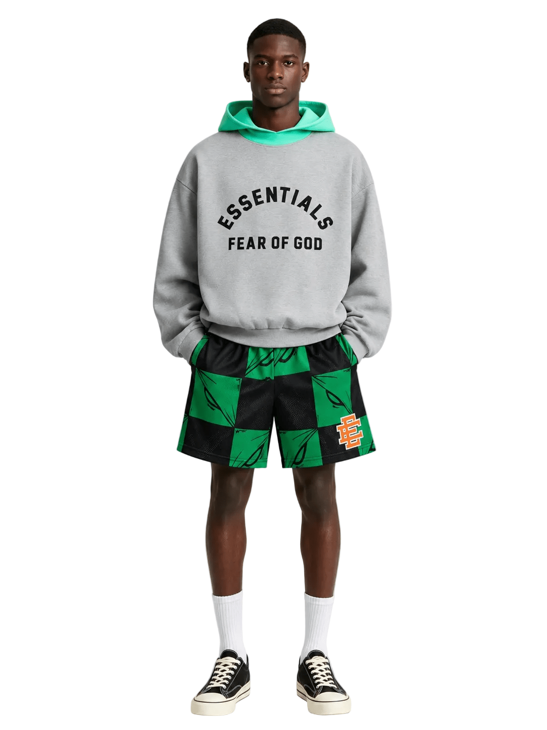 Eric Emanuel x Matty Boy EE Shorts 99 Eyes Slime/Orange