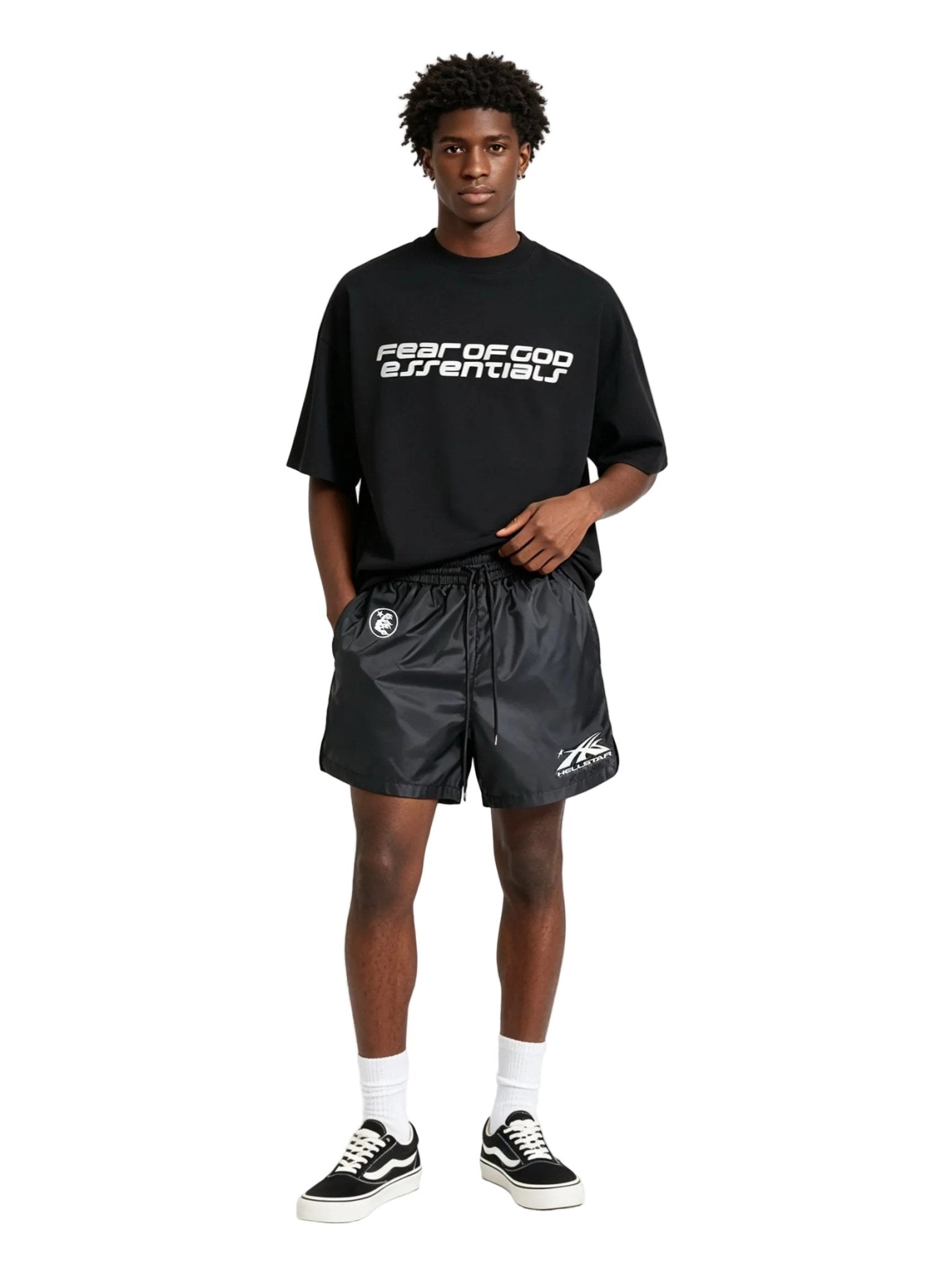 HELLSTAR NYLON SHORTS BLACK