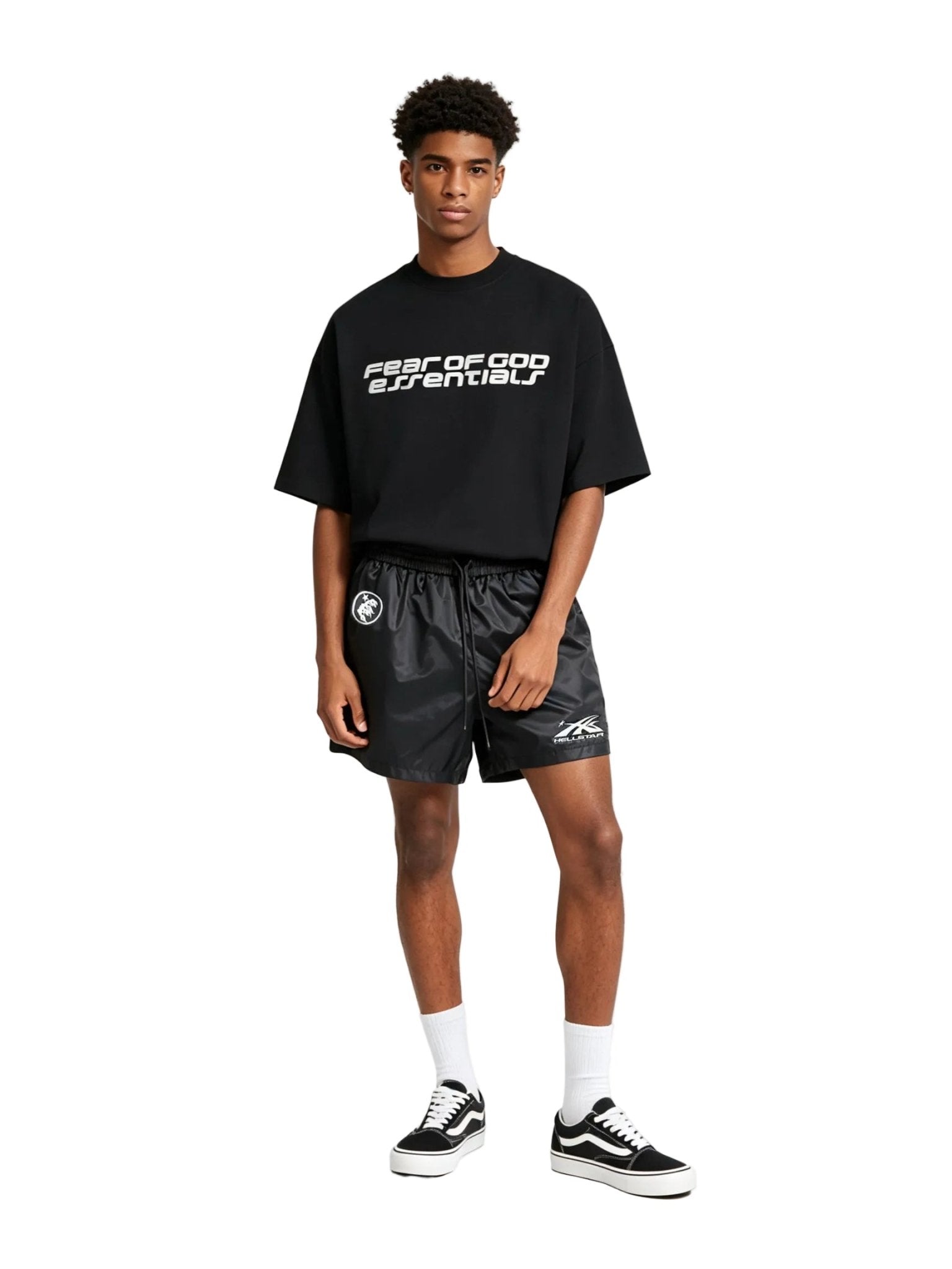 HELLSTAR NYLON SHORTS BLACK